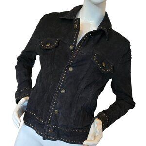 ZARA Faux Suede Studded Jacket sz S